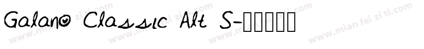Galano Classic Alt S字体转换